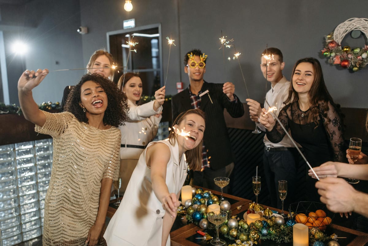 Coworkers celebrating a special occasion at work